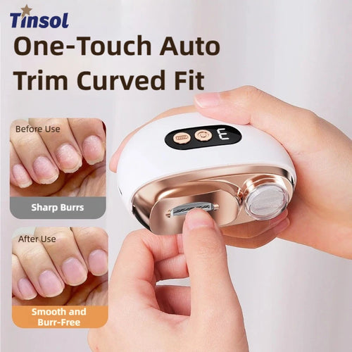 TrimGlow™ Smart Nail Clipper – Clip & Polish in Seconds