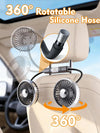 360° Dual USB Car Fan – Cool Every Seat